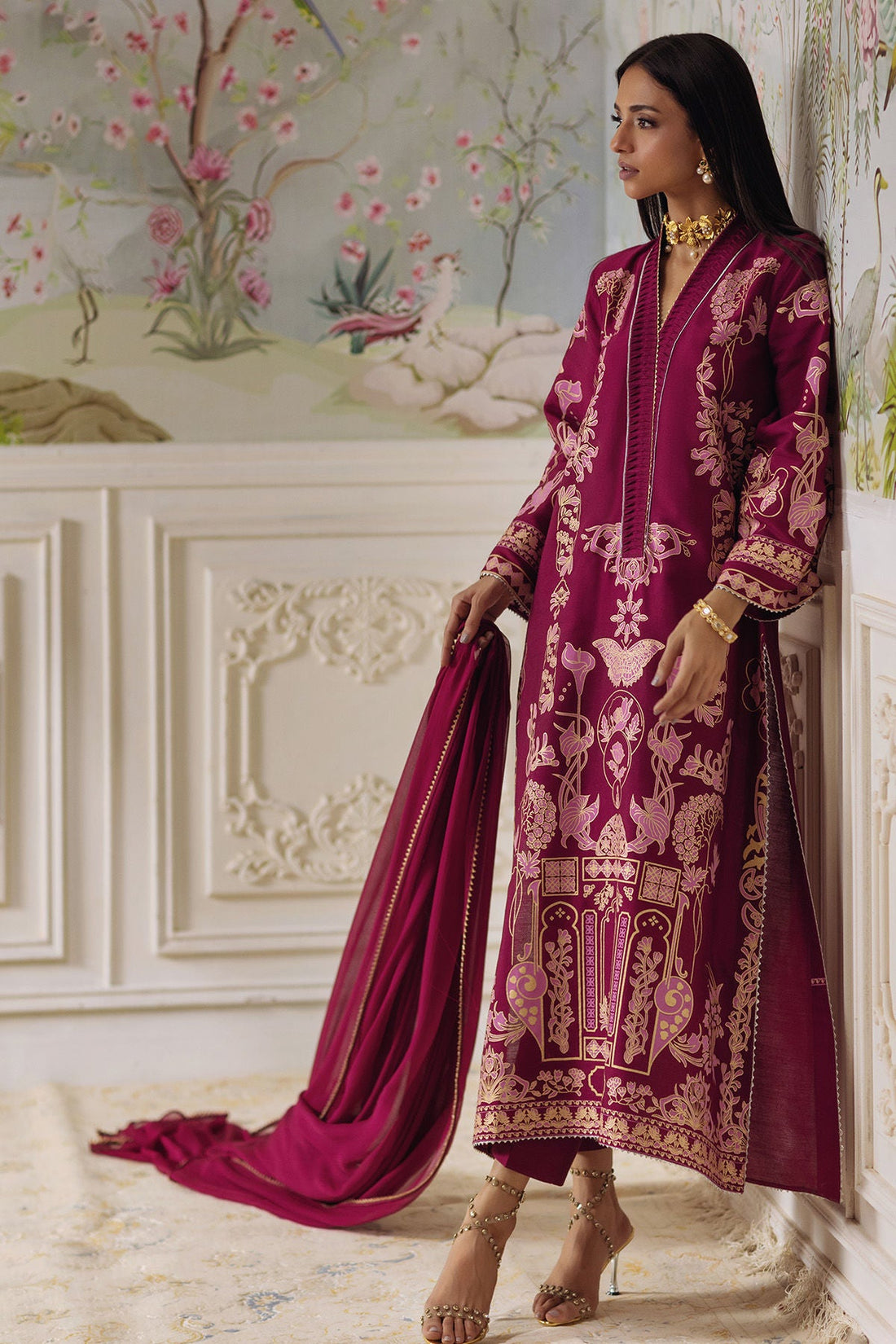 Annus Abrar | Elemental Festive | Renali (Shirt, Pants and Dupatta) - by Libasekhas UK - Registered Vendor of : Annus Abrar - 100% Original Designer Dress
