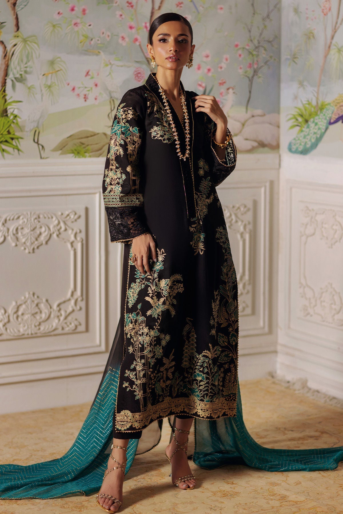 Annus Abrar | Elemental Festive | Renaab (Shirt, Pants and Dupatta) - by Libasekhas UK - Registered Vendor of : Annus Abrar - 100% Original Designer Dress