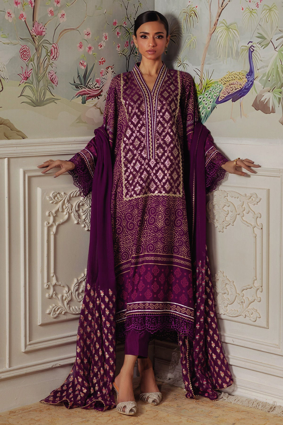 Annus Abrar | Elemental Festive | Hurmia (Shirt, Pants and Dupatta) - by Libasekhas UK - Registered Vendor of : Annus Abrar - 100% Original Designer Dress