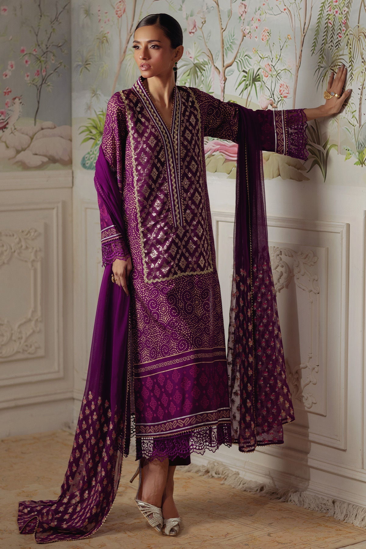 Annus Abrar | Elemental Festive | Hurmia (Shirt, Pants and Dupatta) - by Libasekhas UK - Registered Vendor of : Annus Abrar - 100% Original Designer Dress