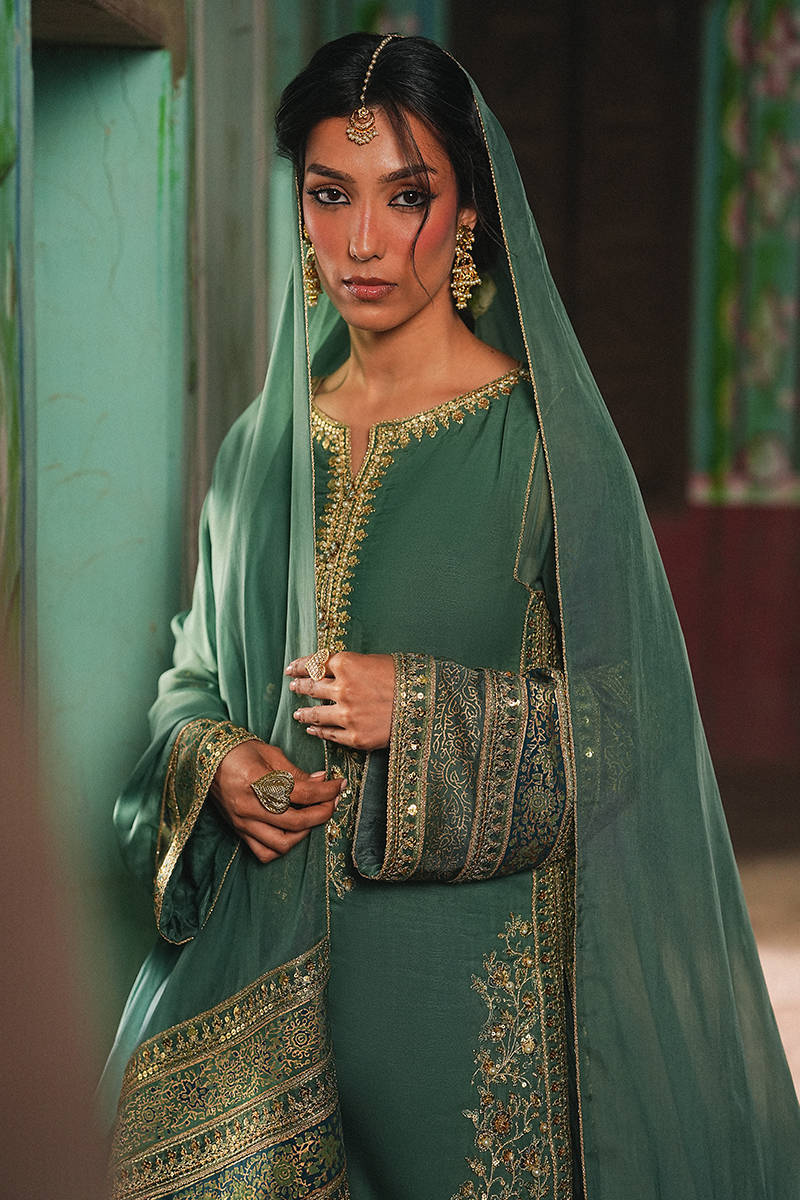 MNR | Farid Manzil Luxury Pret 26 | Gul-e-Sabz - by Libasekhas - Registered Vendor of : MNR - 100% Original Designer Dress