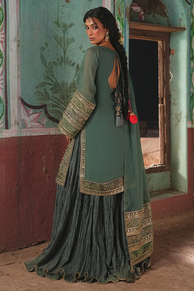 MNR | Farid Manzil Luxury Pret 26 | Gul-e-Sabz - by Libasekhas - Registered Vendor of : MNR - 100% Original Designer Dress