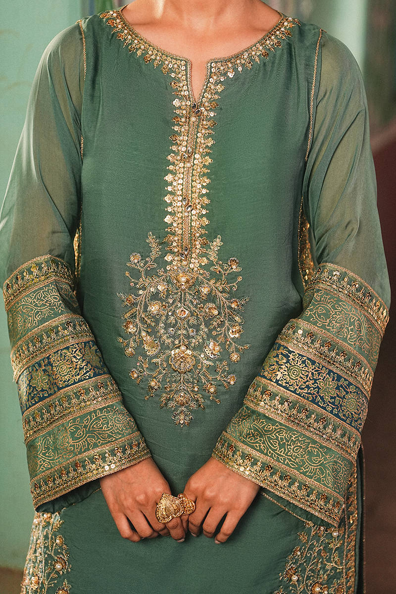 MNR | Farid Manzil Luxury Pret 26 | Gul-e-Sabz - by Libasekhas - Registered Vendor of : MNR - 100% Original Designer Dress