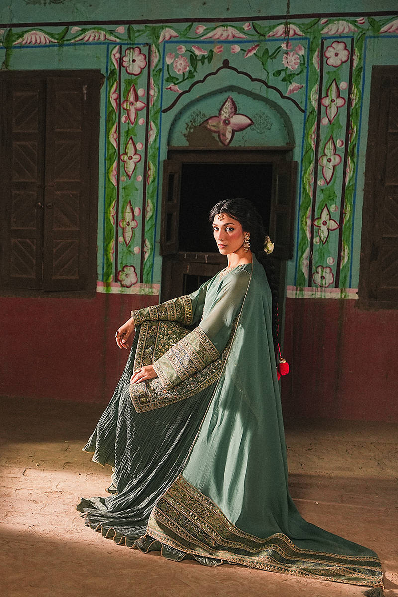 MNR | Farid Manzil Luxury Pret 26 | Gul-e-Sabz - by Libasekhas - Registered Vendor of : MNR - 100% Original Designer Dress