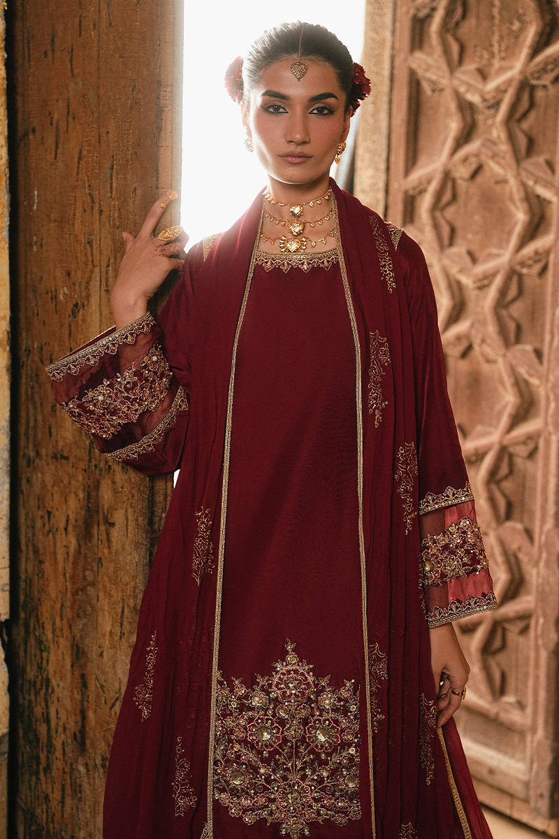 MNR | Farid Manzil Luxury Pret 26 | Mehk-e-Laal - by Libasekhas - Registered Vendor of : MNR - 100% Original Designer Dress