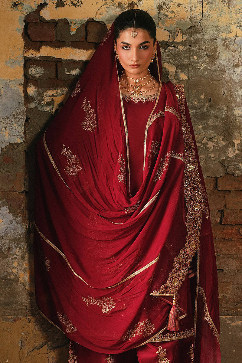 MNR | Farid Manzil Luxury Pret 26 | Mehk-e-Laal - by Libasekhas - Registered Vendor of : MNR - 100% Original Designer Dress