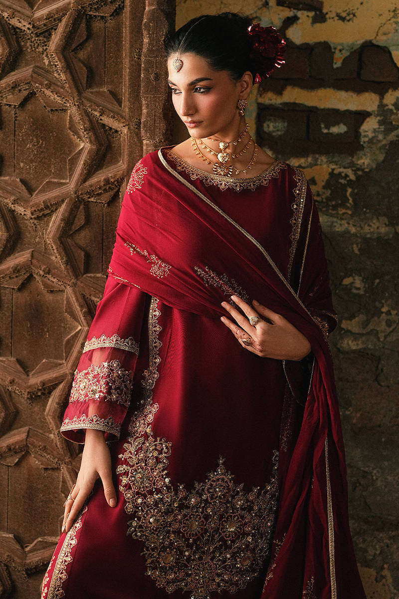 MNR | Farid Manzil Luxury Pret 26 | Mehk-e-Laal - by Libasekhas - Registered Vendor of : MNR - 100% Original Designer Dress