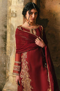 MNR | Farid Manzil Luxury Pret 26 | Surkh-e-Bahar - by Libasekhas - Registered Vendor of : MNR - 100% Original Designer Dress