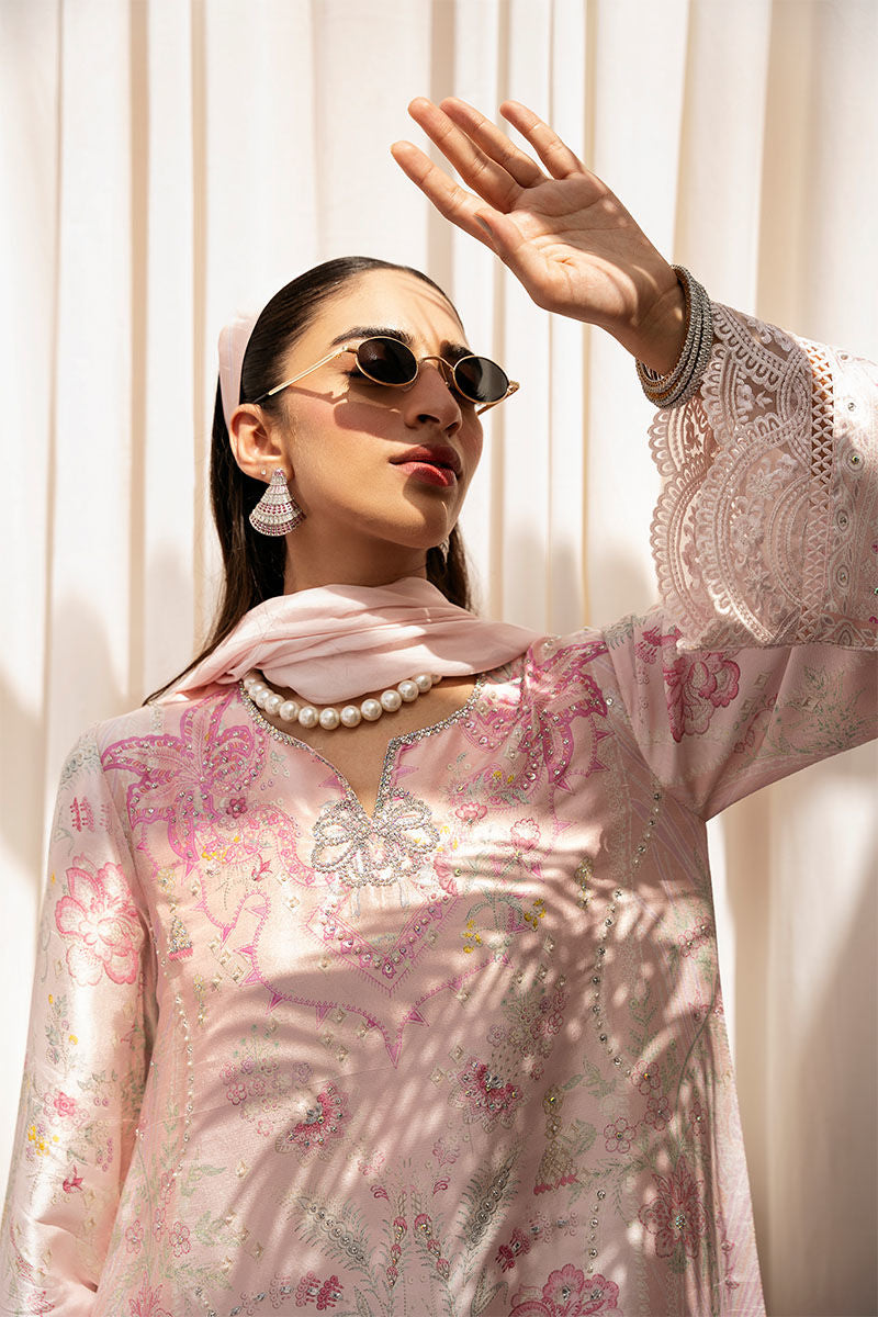 Ansab Jahangir | Digital Silk | Mahira Shirt And Dupatta - by Libasekhas UK - Registered Vendor of : Ansab Jahangir - 100% Original Designer Dress
