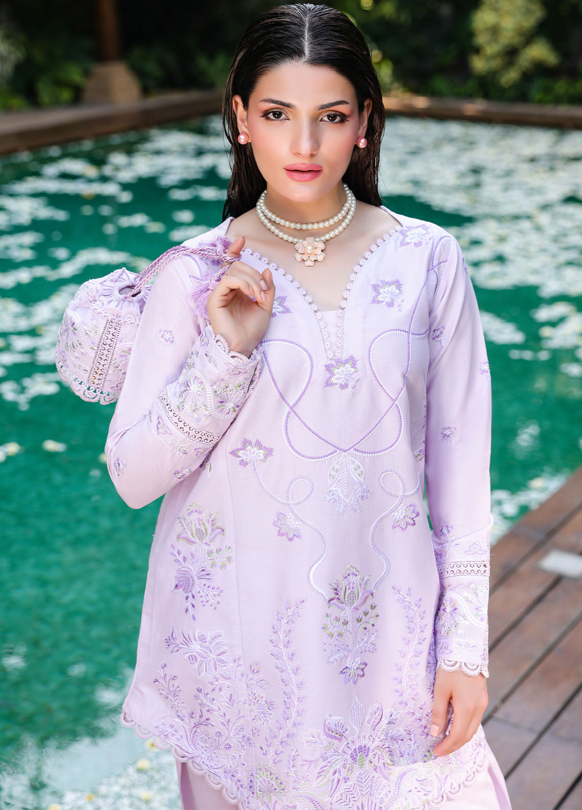 Sahane | Lovent Embroidered Pret 25 | ME23008 Lily - by - Libasekhas UK - Registered Vendor of : Sahane - 100% Original Designer Dresss