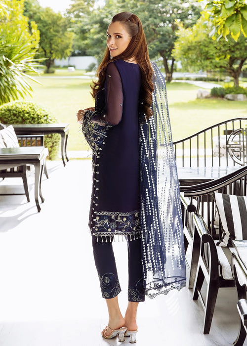 Meeral | Wedding Formals | ML-04_Blue - by - Libasekhas UK - Registered Vendor of : Meeral - 100% Original Designer Dresss