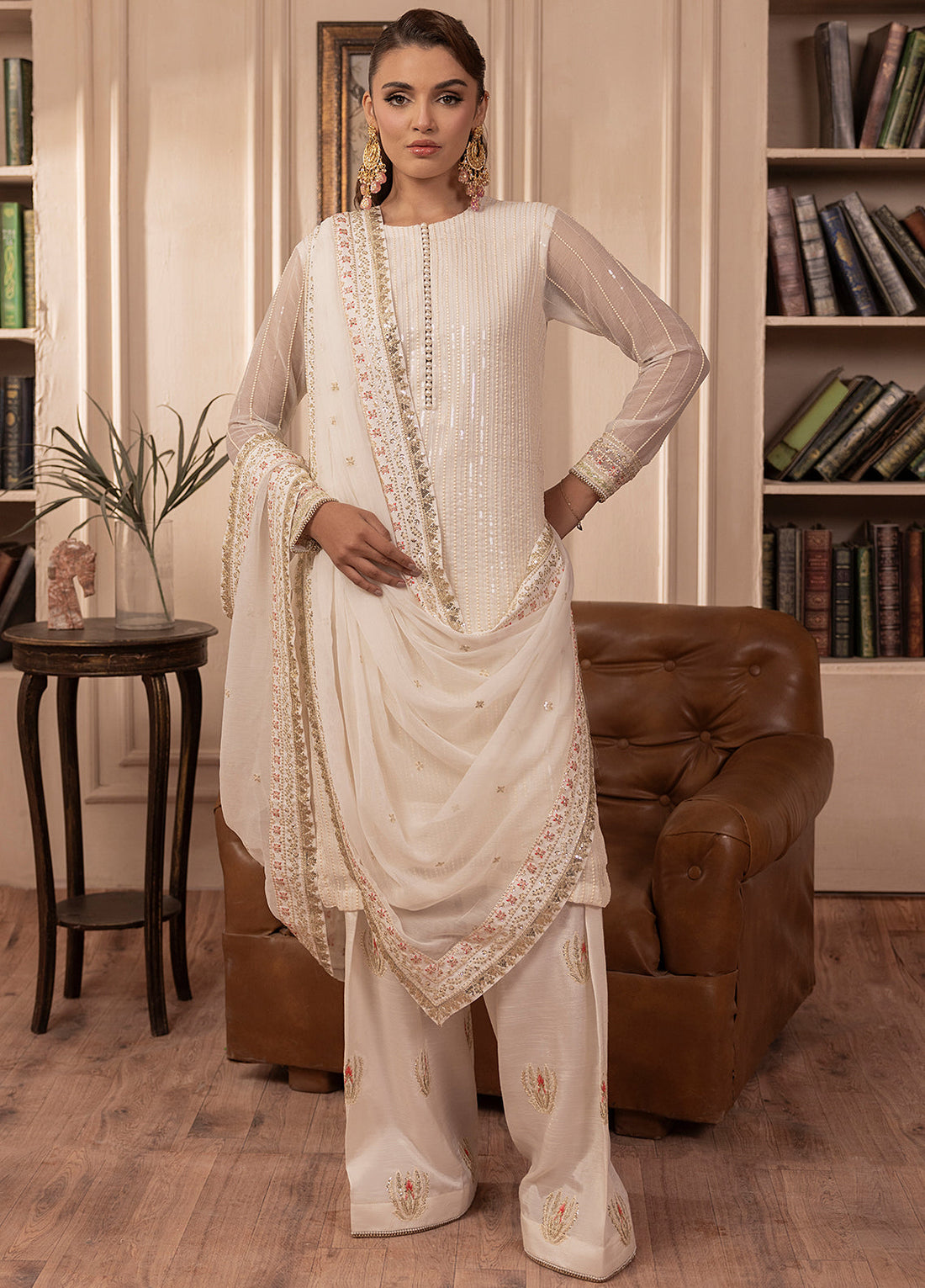 Sahane | Elyssa Festive Chiffon | CT-19005 Perle - ELYSSA - by - Libasekhas UK - Registered Vendor of : Sahane - 100% Original Designer Dresss