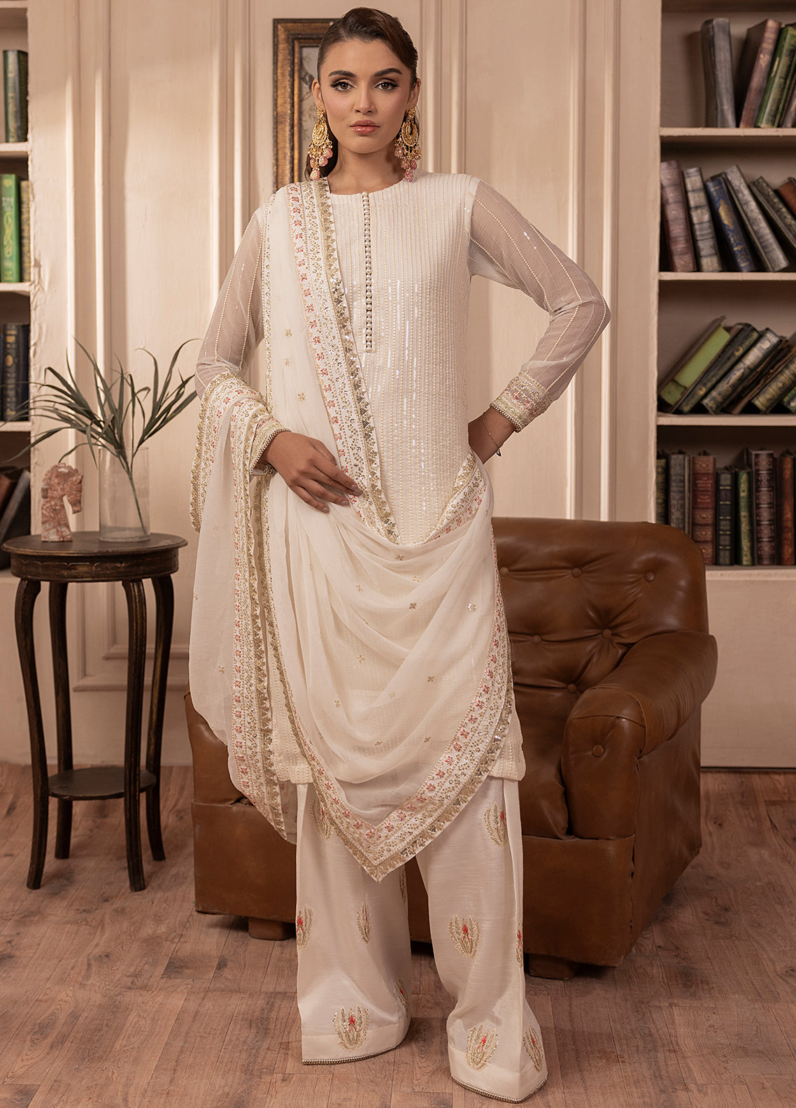 Sahane | Elyssa Festive Chiffon | CT-19005 Perle - ELYSSA - by - Libasekhas UK - Registered Vendor of : Sahane - 100% Original Designer Dresss