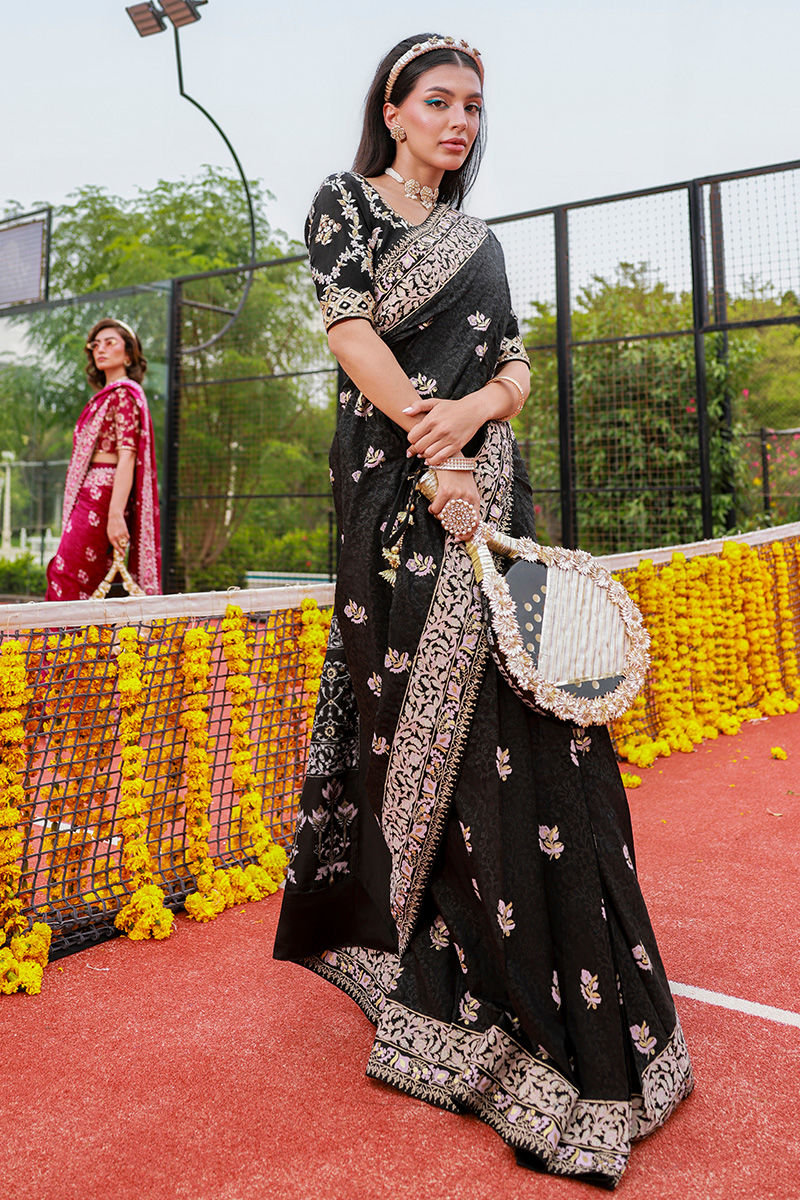 Ansab Jahangir | Marigold and Gota | Zareenah - by Libasekhas UK - Registered Vendor of : Ansab Jahangir - 100% Original Designer Dress