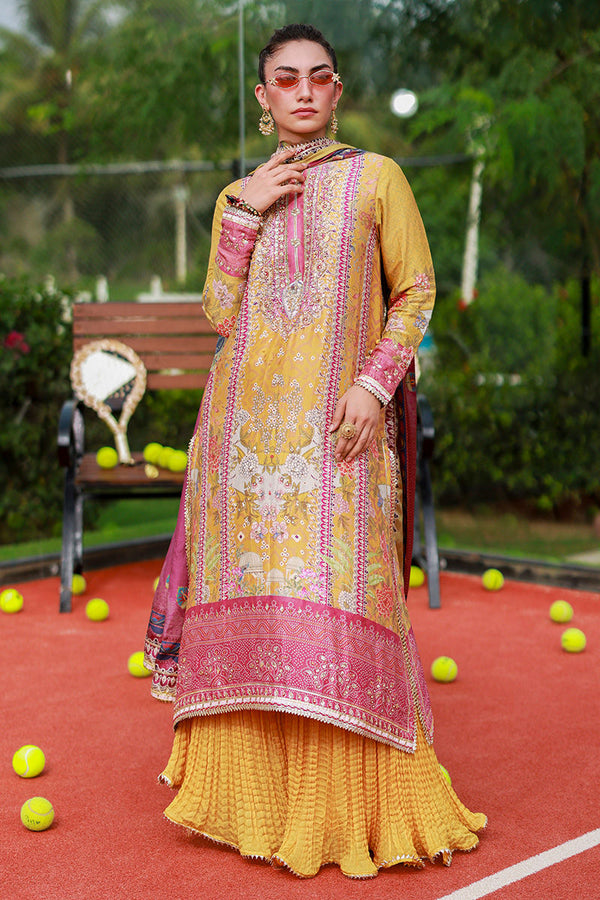 Ansab Jahangir | Marigold and Gota | Aveline - by Libasekhas UK - Registered Vendor of : Ansab Jahangir - 100% Original Designer Dress