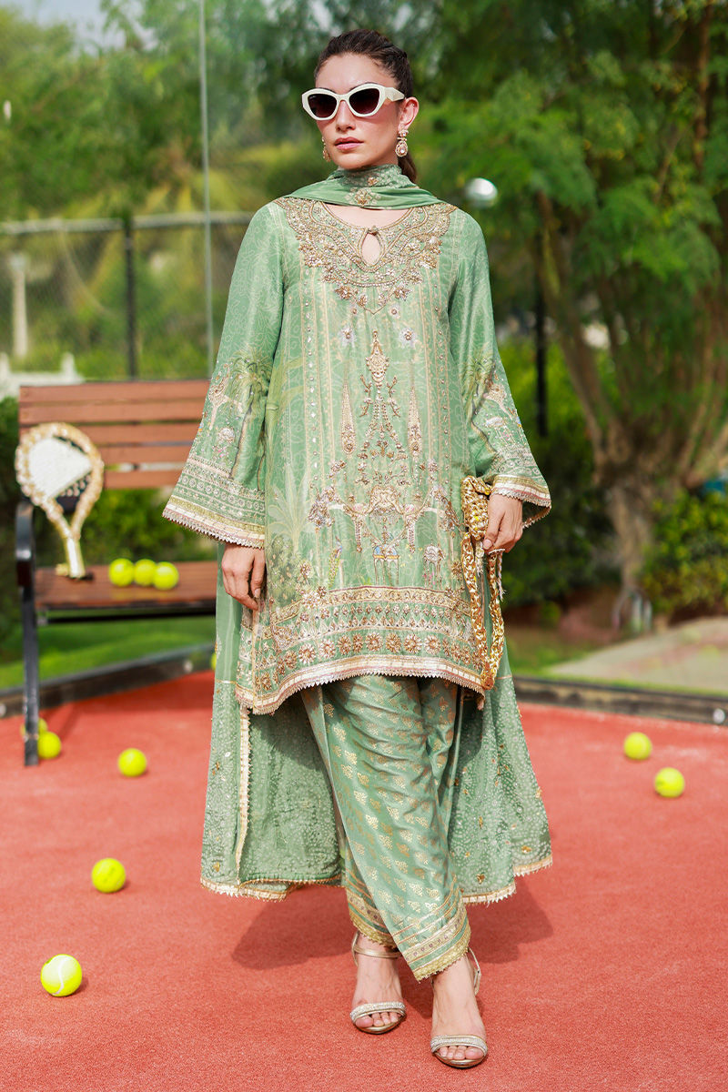 Ansab Jahangir | Marigold and Gota | Suhaina - by Libasekhas UK - Registered Vendor of : Ansab Jahangir - 100% Original Designer Dress