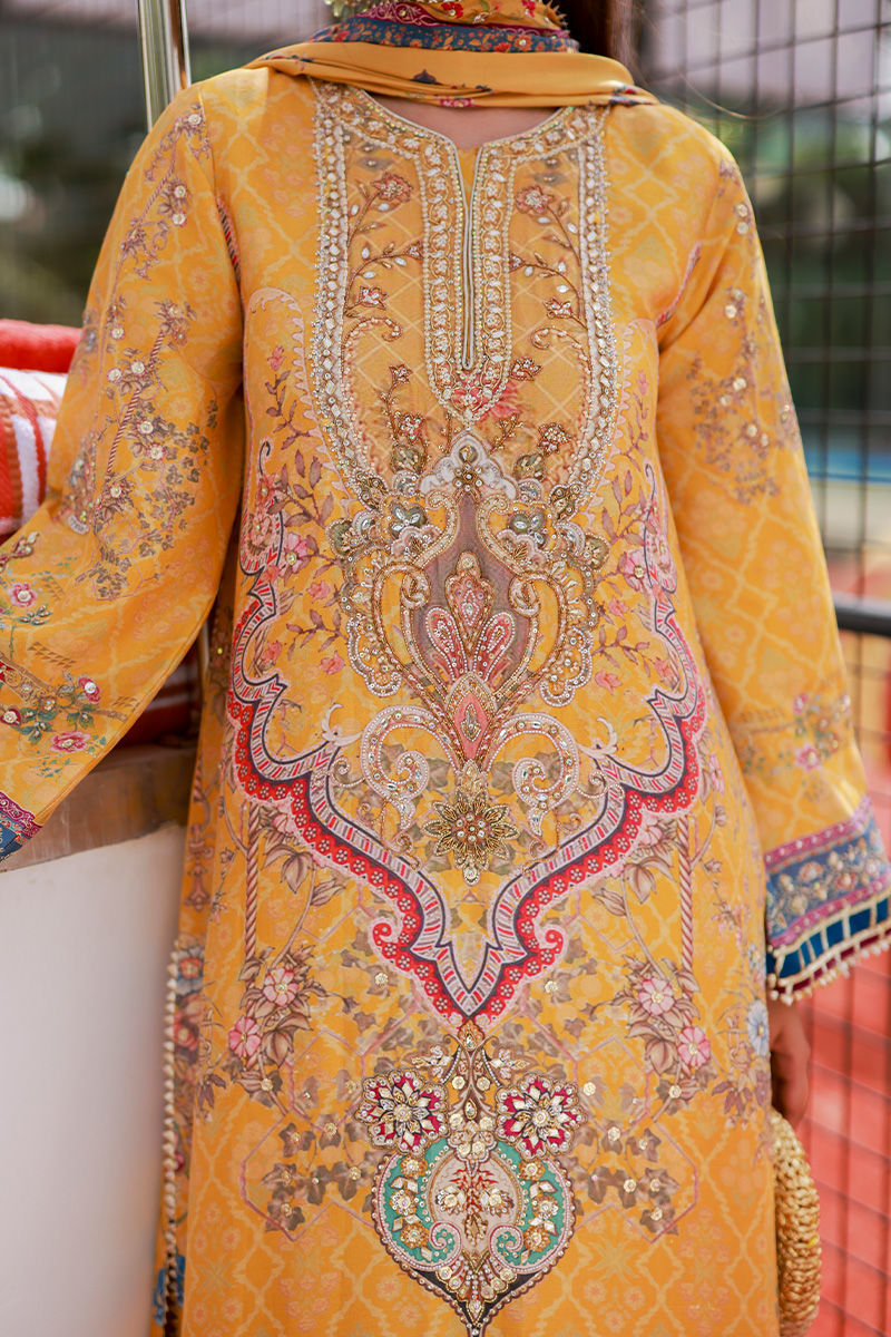 Ansab Jahangir | Marigold and Gota | Azira - by Libasekhas UK - Registered Vendor of : Ansab Jahangir - 100% Original Designer Dress