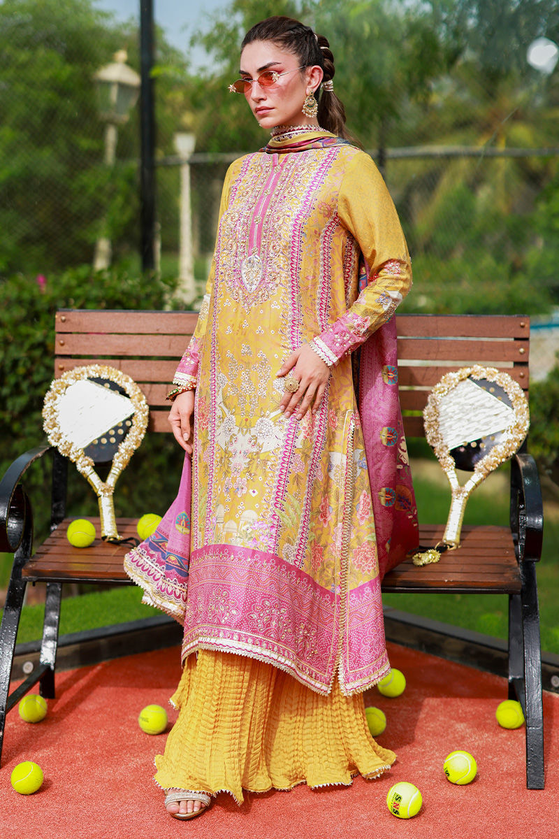 Ansab Jahangir | Marigold and Gota | Aveline - by Libasekhas UK - Registered Vendor of : Ansab Jahangir - 100% Original Designer Dress