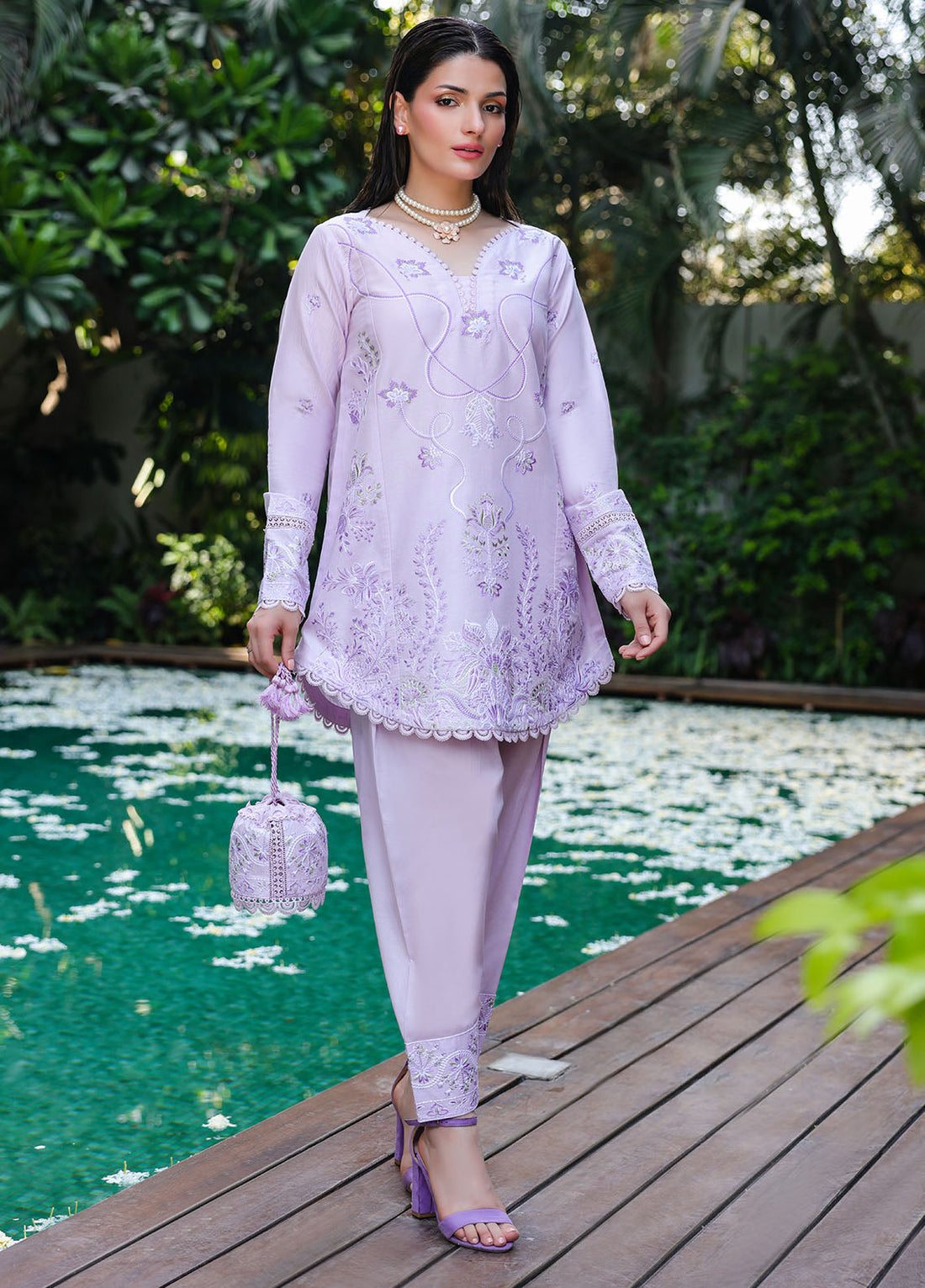 Sahane | Lovent Embroidered Pret 25 | ME23008 Lily - by - Libasekhas UK - Registered Vendor of : Sahane - 100% Original Designer Dresss