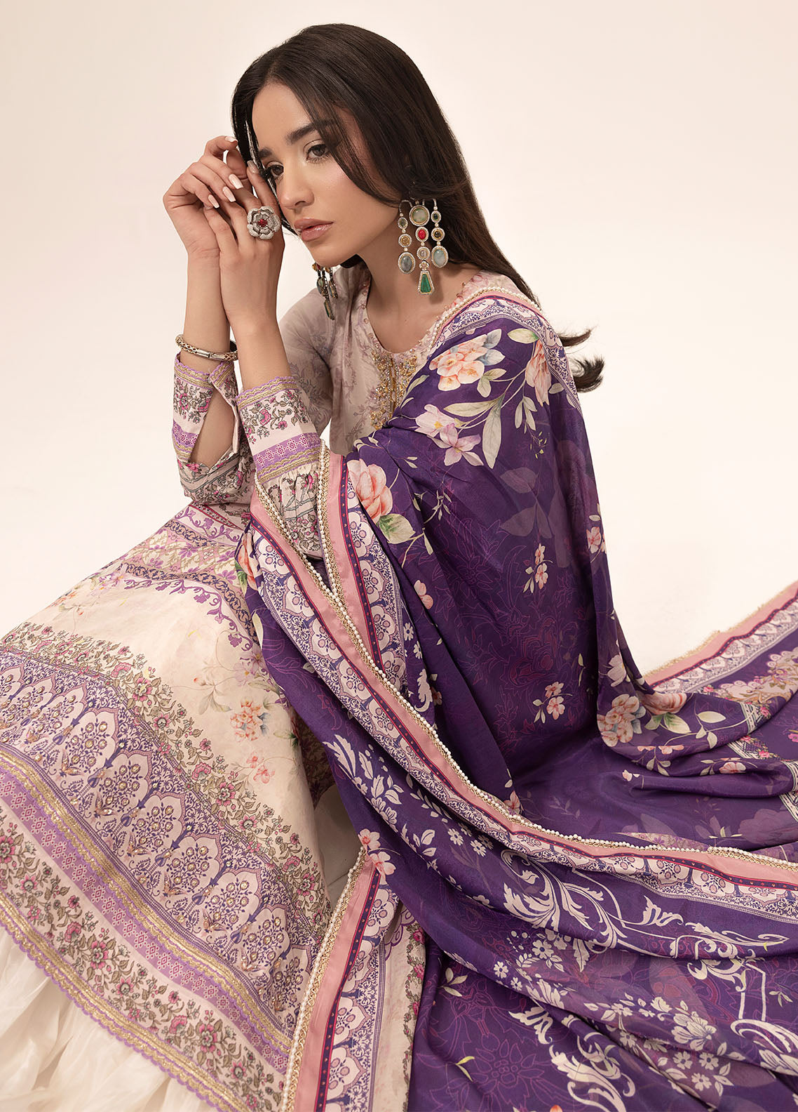Sahane | Suay Silk Handwork Edit | CT-15003 KAIA - SUAY - by - Libasekhas UK - Registered Vendor of : Sahane - 100% Original Designer Dresss