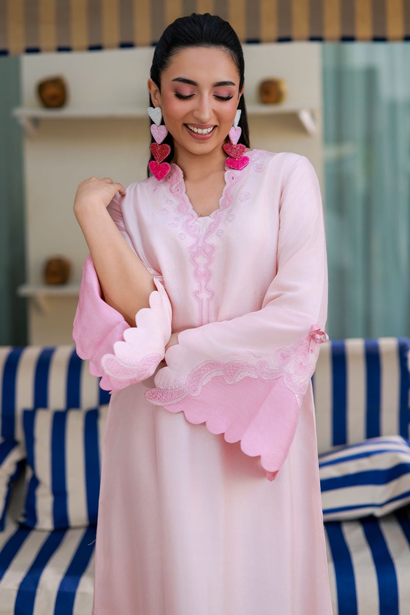 Ansab Jahangir | Summer Kaftans | Rosy - by Libasekhas UK - Registered Vendor of : Ansab Jahangir - 100% Original Designer Dress
