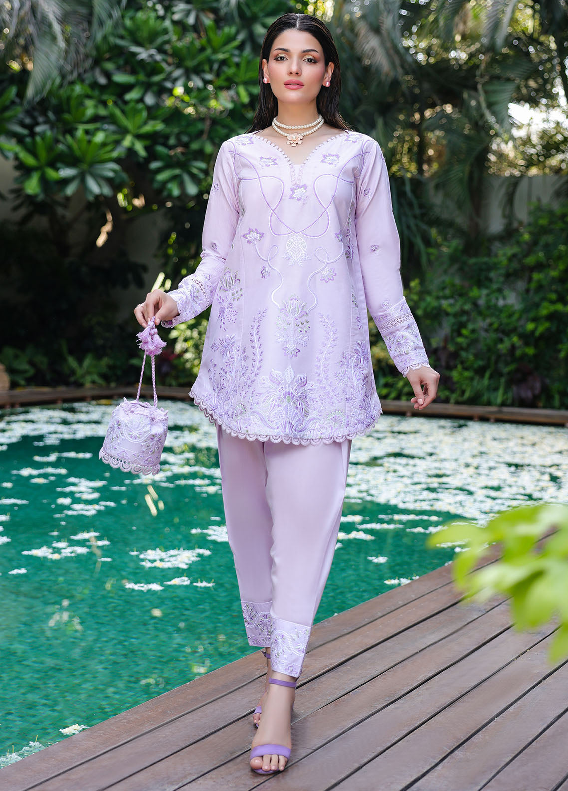Sahane | Lovent Embroidered Pret 25 | ME23008 Lily - by - Libasekhas UK - Registered Vendor of : Sahane - 100% Original Designer Dresss