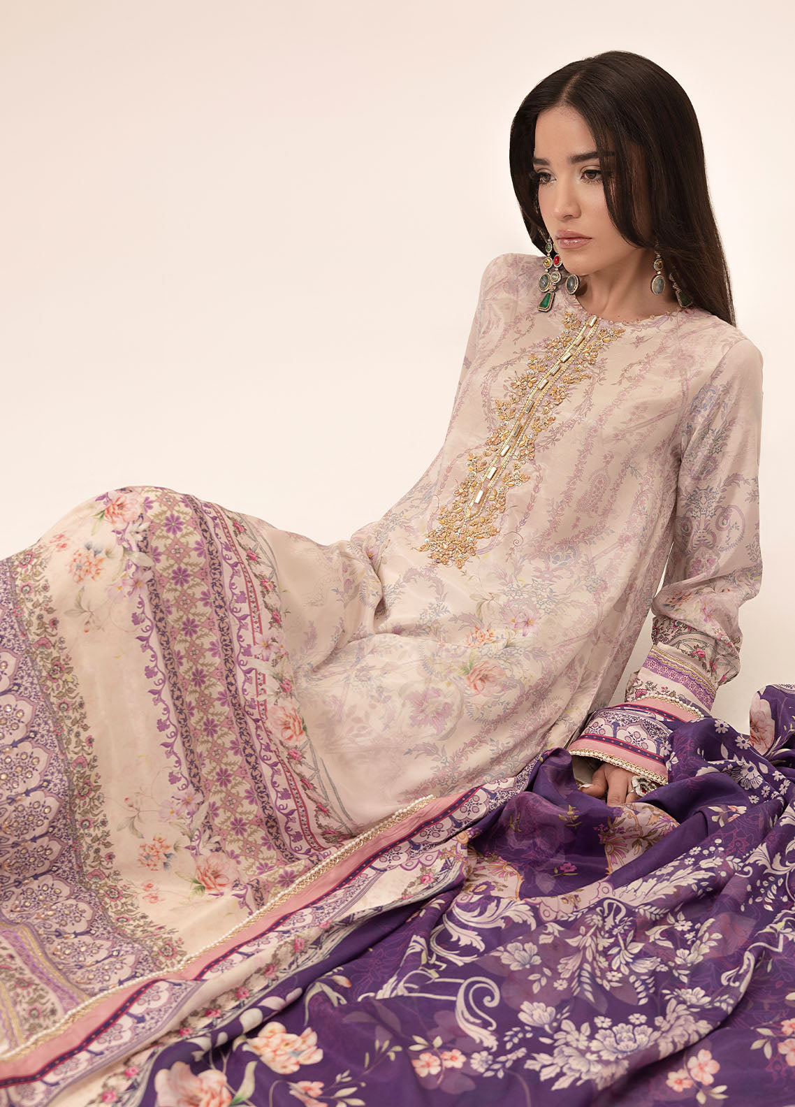 Sahane | Suay Silk Handwork Edit | CT-15003 KAIA - SUAY - by - Libasekhas UK - Registered Vendor of : Sahane - 100% Original Designer Dresss
