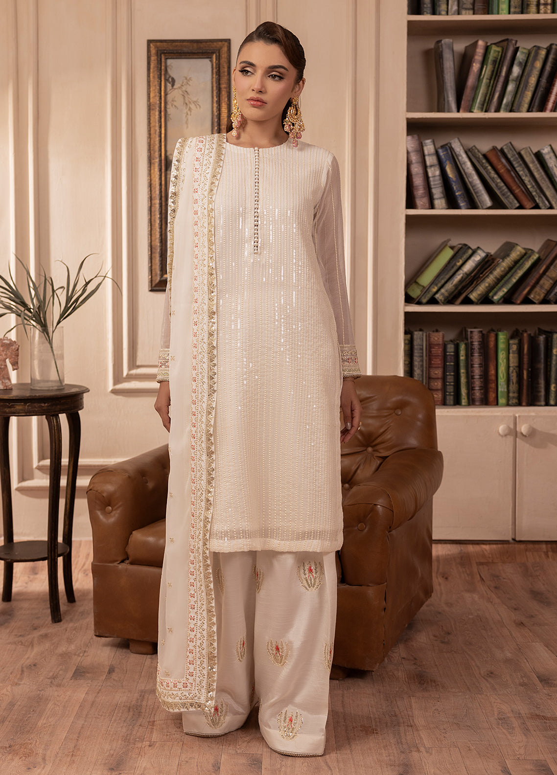 Sahane | Elyssa Festive Chiffon | CT-19005 Perle - ELYSSA - by - Libasekhas UK - Registered Vendor of : Sahane - 100% Original Designer Dresss
