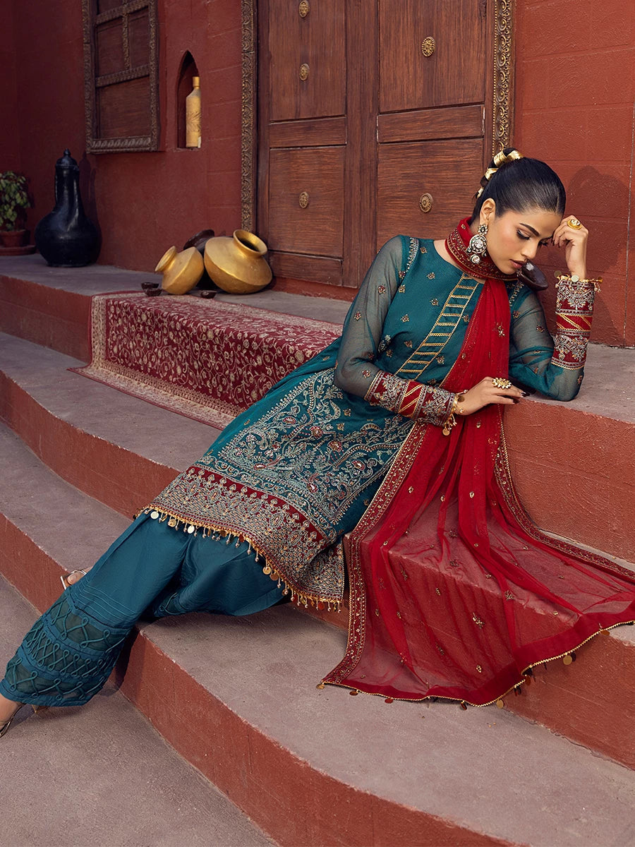 Salitex | Signature Festive Chiffon | SUNW6JI021UT - by - Libasekhas UK - Registered Vendor of : Salitex - 100% Original Designer Dresss