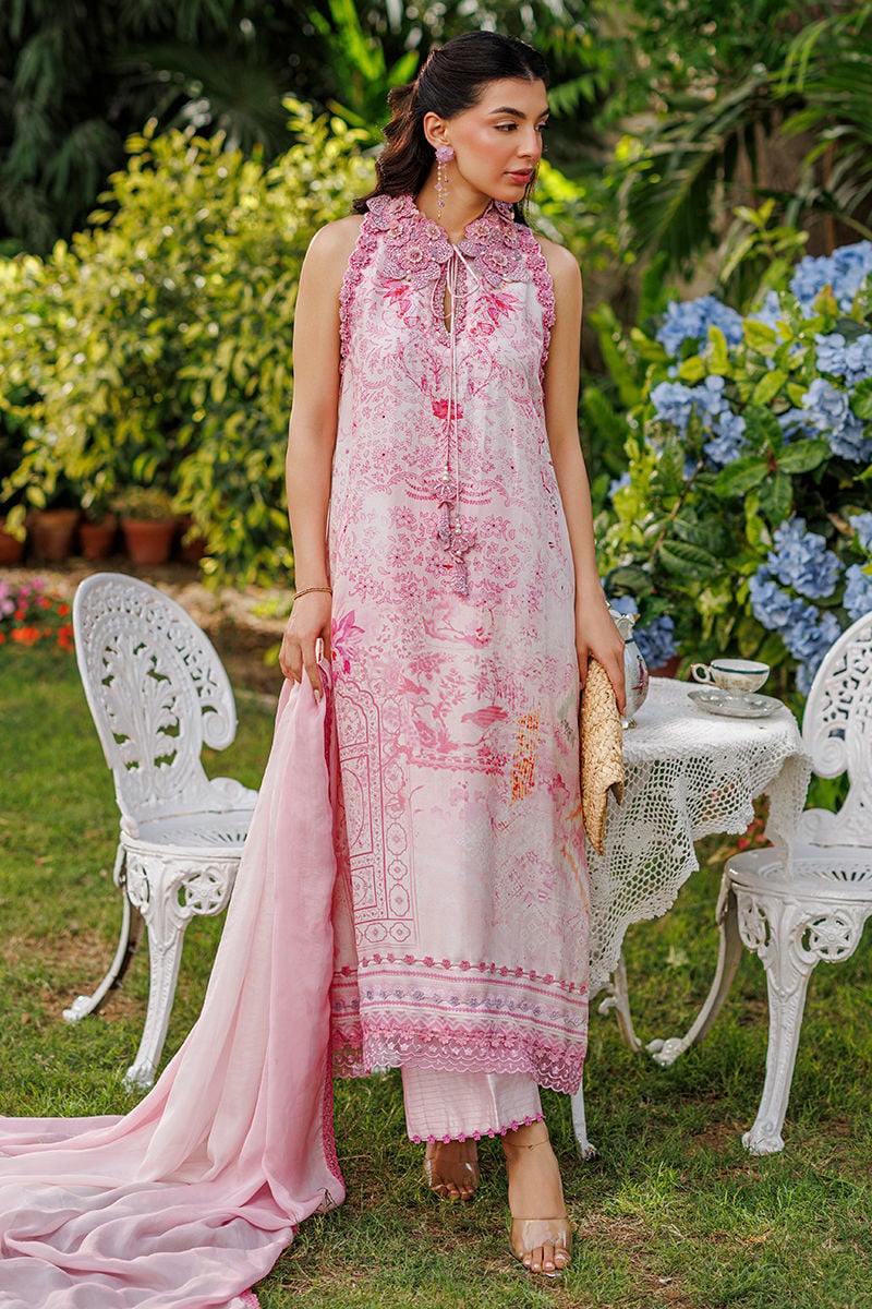 Ansab Jahangir | A Silk Afternoon Luxury Eid Silks 26 | Rosea - by Libasekhas UK - Registered Vendor of : Ansab Jahangir - 100% Original Designer Dress