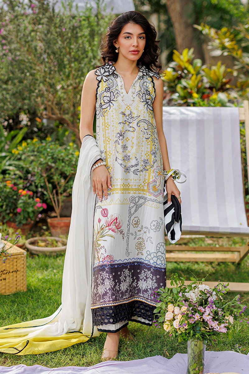 Ansab Jahangir | A Silk Afternoon Luxury Eid Silks 26 | Honeydew - by Libasekhas UK - Registered Vendor of : Ansab Jahangir - 100% Original Designer Dress