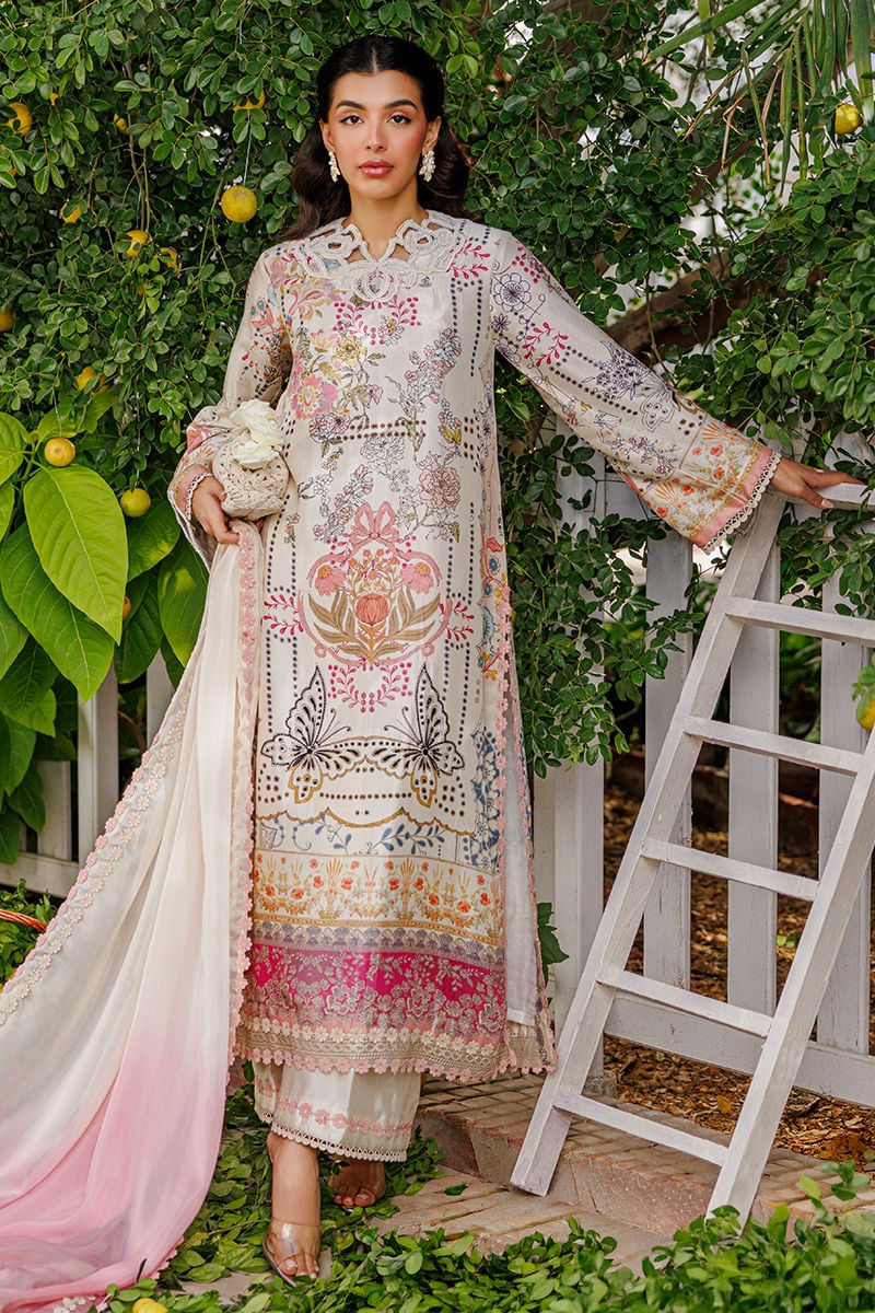 Ansab Jahangir | A Silk Afternoon Luxury Eid Silks 26 | Petaline - by Libasekhas UK - Registered Vendor of : Ansab Jahangir - 100% Original Designer Dress