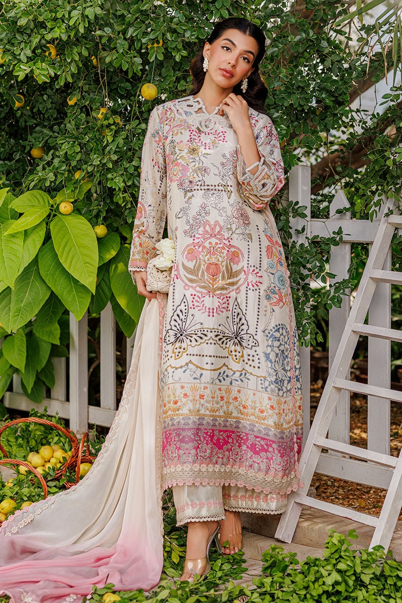 Ansab Jahangir | A Silk Afternoon Luxury Eid Silks 26 | Petaline - by Libasekhas UK - Registered Vendor of : Ansab Jahangir - 100% Original Designer Dress