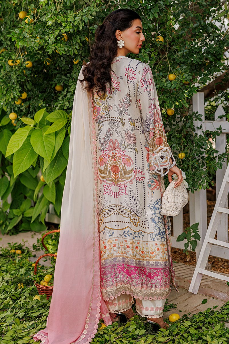 Ansab Jahangir | A Silk Afternoon Luxury Eid Silks 26 | Petaline - by Libasekhas UK - Registered Vendor of : Ansab Jahangir - 100% Original Designer Dress