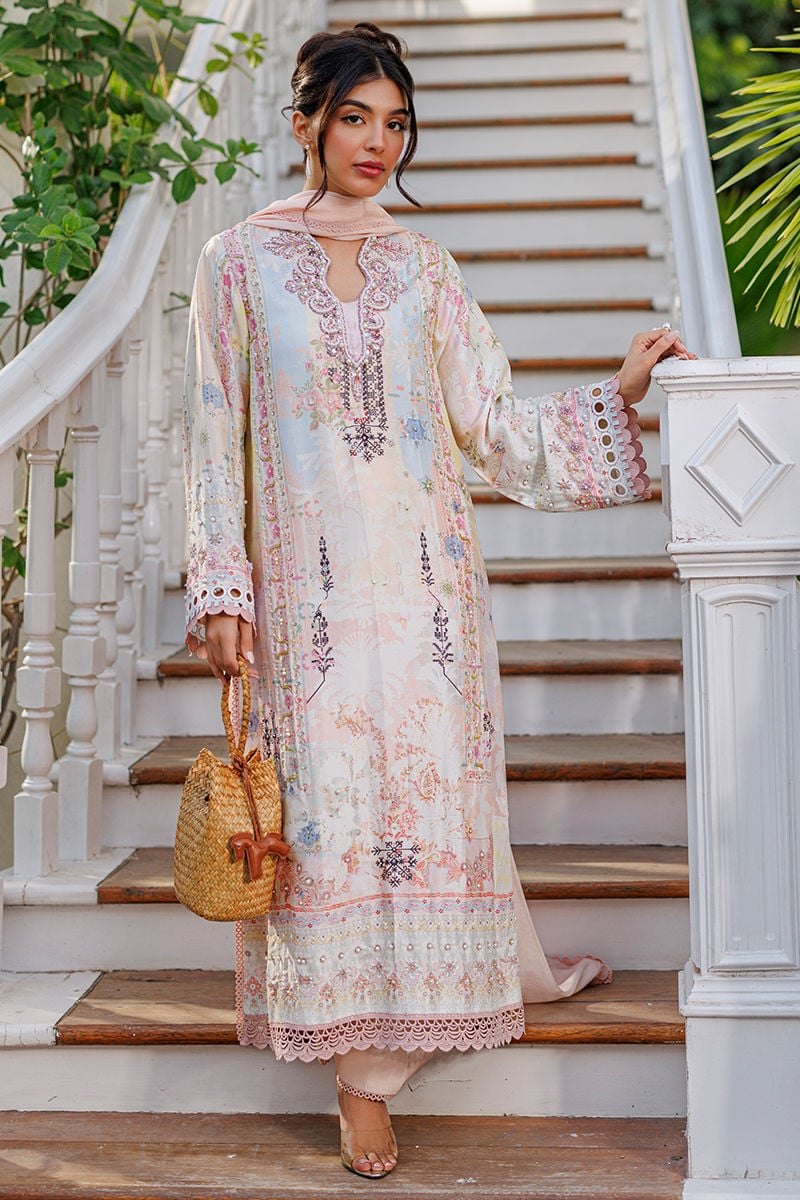 Ansab Jahangir | A Silk Afternoon Luxury Eid Silks 26 | Peonia - by Libasekhas UK - Registered Vendor of : Ansab Jahangir - 100% Original Designer Dress