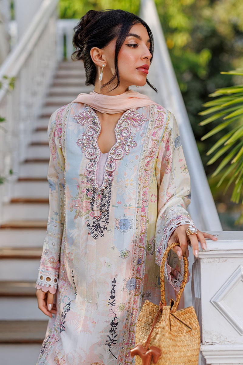 Ansab Jahangir | A Silk Afternoon Luxury Eid Silks 26 | Peonia - by Libasekhas UK - Registered Vendor of : Ansab Jahangir - 100% Original Designer Dress