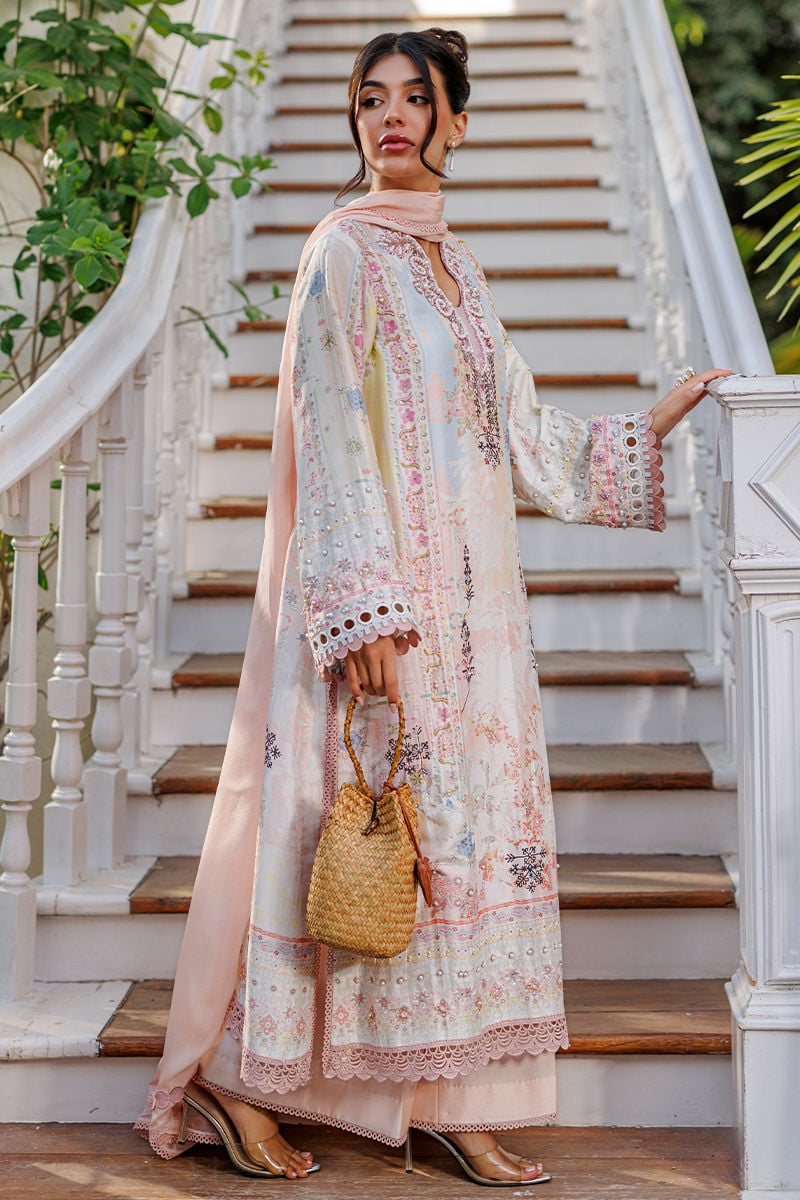 Ansab Jahangir | A Silk Afternoon Luxury Eid Silks 26 | Peonia - by Libasekhas UK - Registered Vendor of : Ansab Jahangir - 100% Original Designer Dress