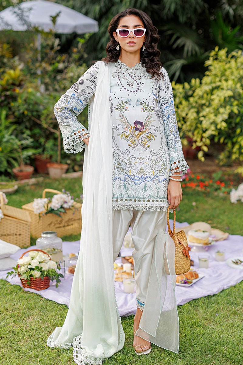 Ansab Jahangir | A Silk Afternoon Luxury Eid Silks 26 | Crema - by Libasekhas UK - Registered Vendor of : Ansab Jahangir - 100% Original Designer Dress