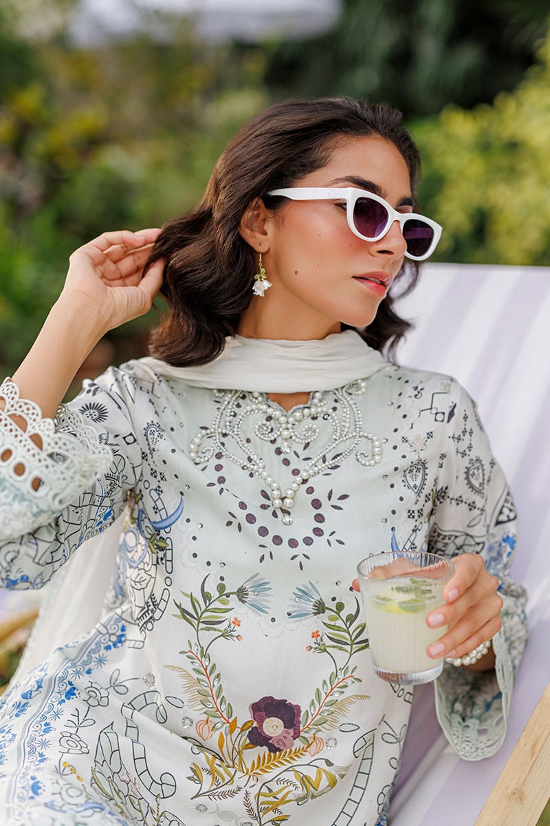 Ansab Jahangir | A Silk Afternoon Luxury Eid Silks 26 | Crema - by Libasekhas UK - Registered Vendor of : Ansab Jahangir - 100% Original Designer Dress