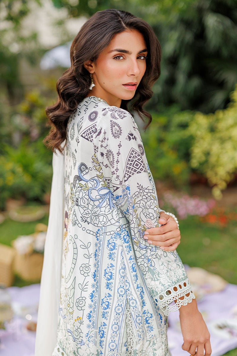 Ansab Jahangir | A Silk Afternoon Luxury Eid Silks 26 | Crema - by Libasekhas UK - Registered Vendor of : Ansab Jahangir - 100% Original Designer Dress