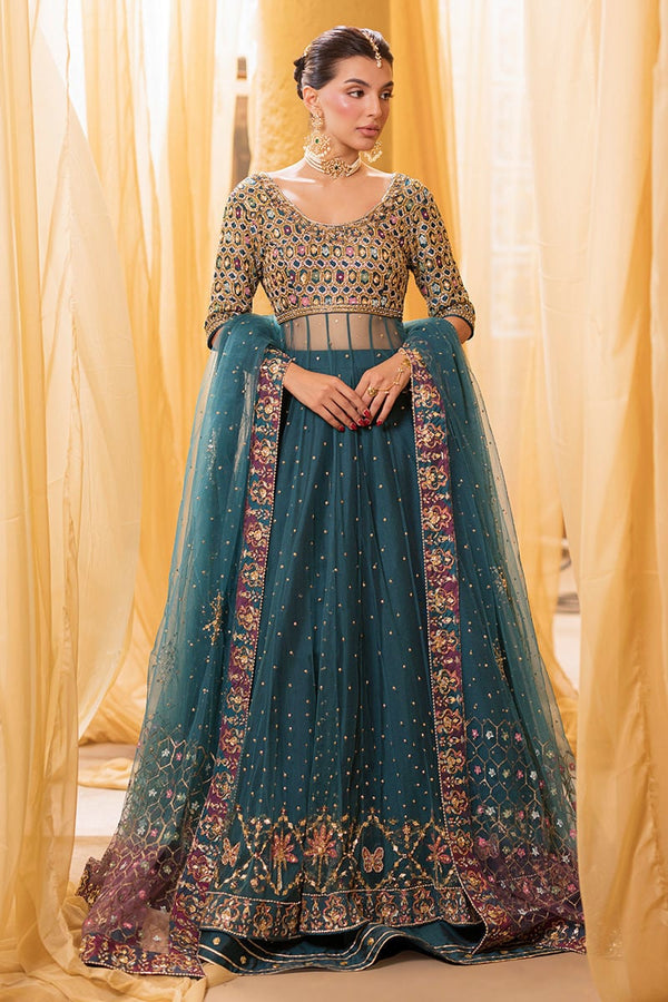 Ansab Jahangir | Artisan Prints 26 | Lapis - by Libasekhas UK - Registered Vendor of : Ansab Jahangir - 100% Original Designer Dress