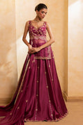 Ansab Jahangir | Artisan Prints 26 |Berry Velour - by Libasekhas UK - Registered Vendor of : Ansab Jahangir - 100% Original Designer Dress