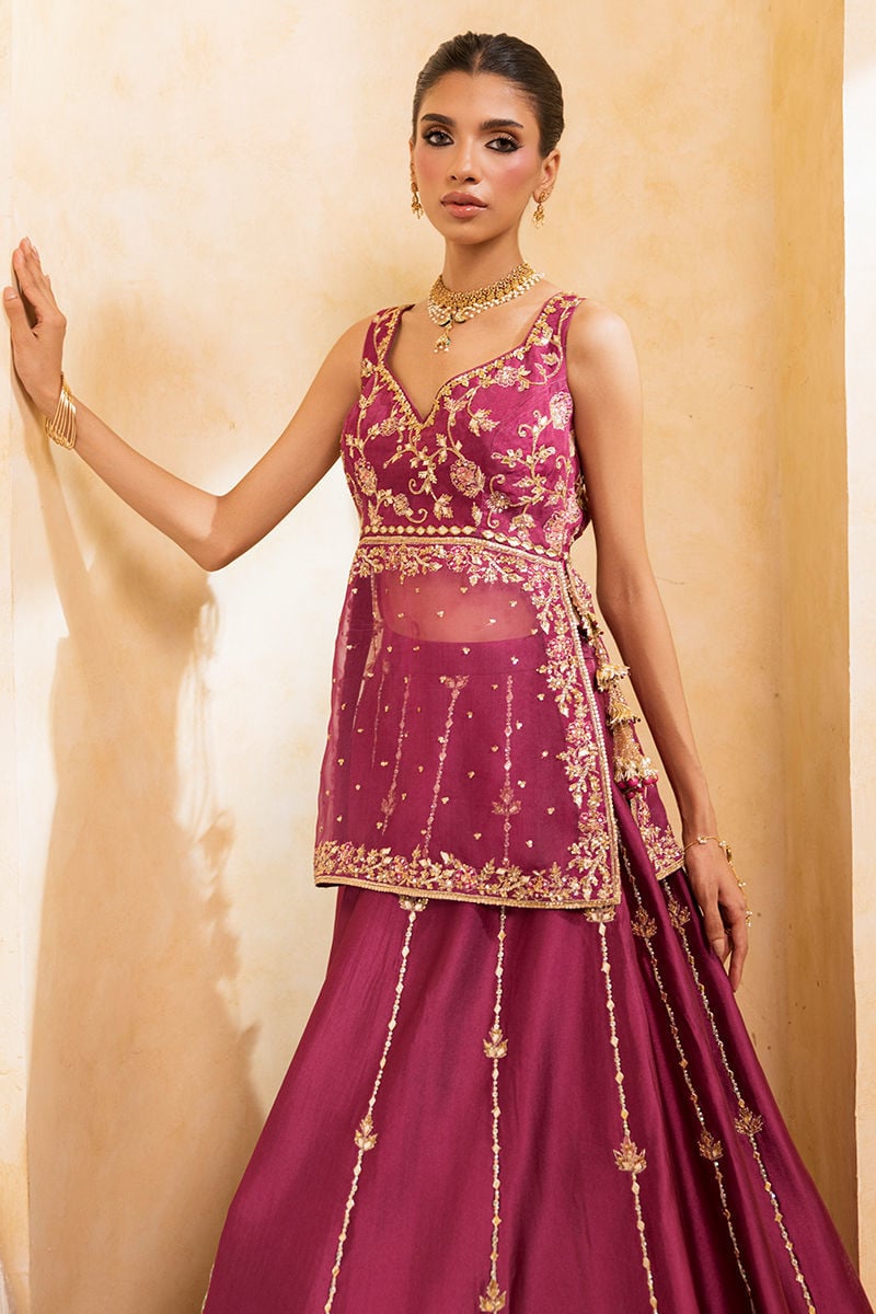 Ansab Jahangir | Artisan Prints 26 |Berry Velour - by Libasekhas UK - Registered Vendor of : Ansab Jahangir - 100% Original Designer Dress