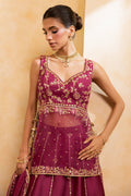 Ansab Jahangir | Artisan Prints 26 |Berry Velour - by Libasekhas UK - Registered Vendor of : Ansab Jahangir - 100% Original Designer Dress