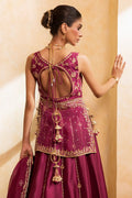 Ansab Jahangir | Artisan Prints 26 |Berry Velour - by Libasekhas UK - Registered Vendor of : Ansab Jahangir - 100% Original Designer Dress