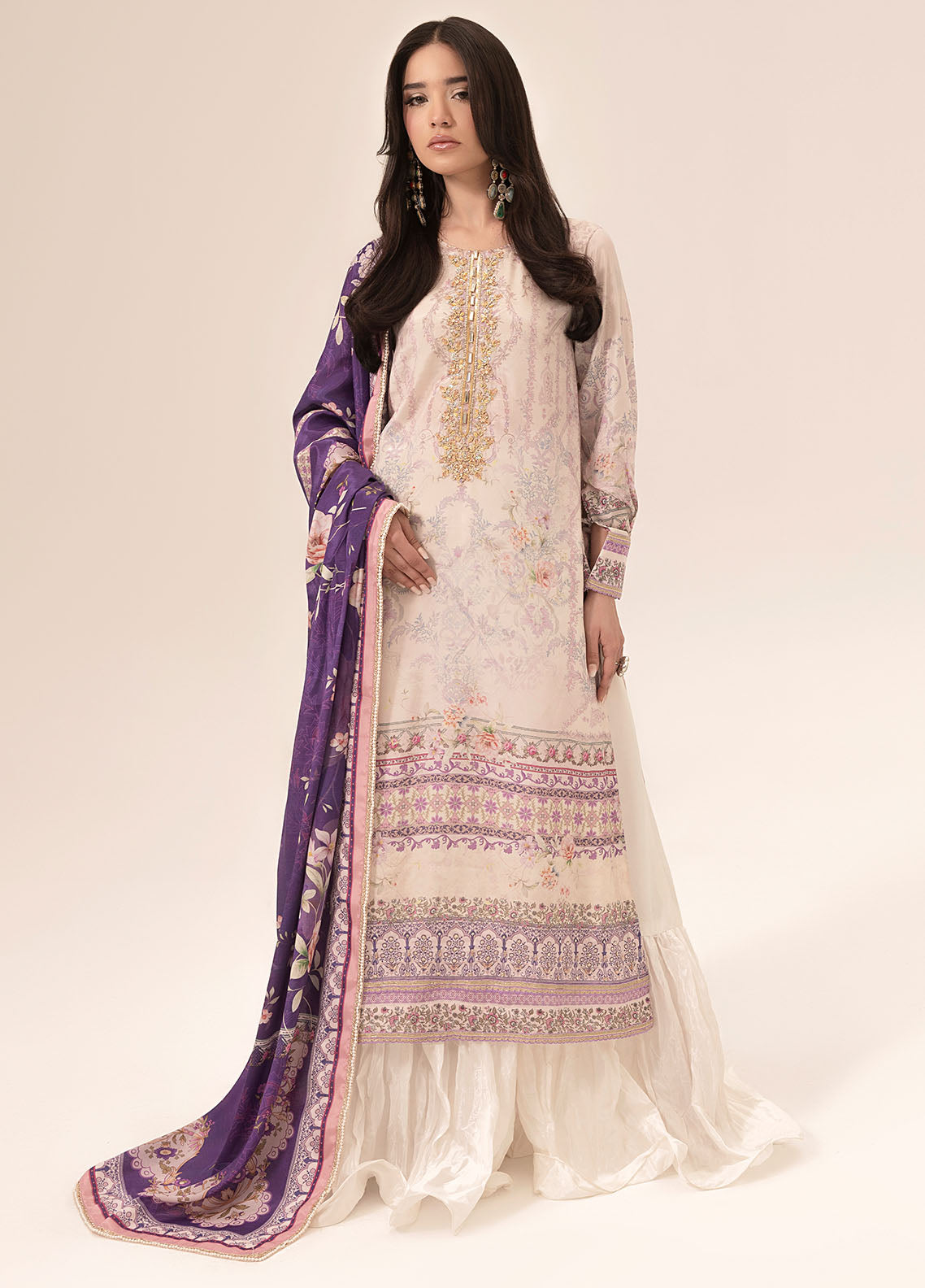 Sahane | Suay Silk Handwork Edit | CT-15003 KAIA - SUAY - by - Libasekhas UK - Registered Vendor of : Sahane - 100% Original Designer Dresss