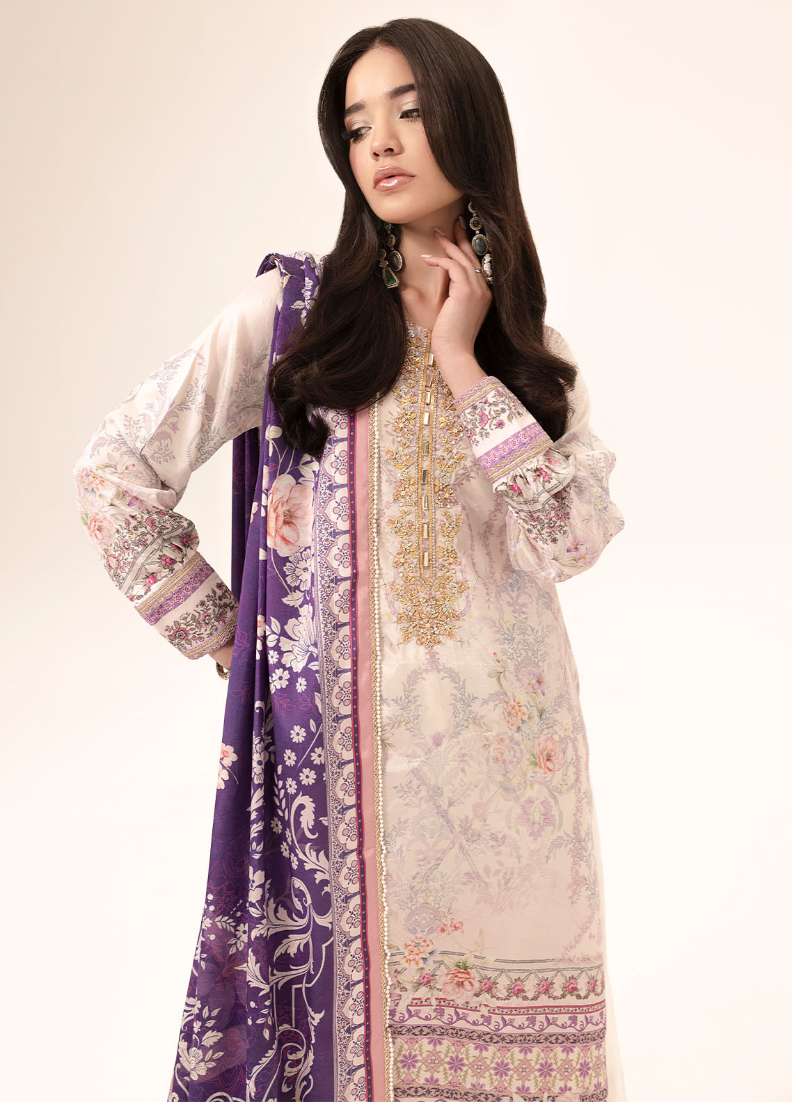 Sahane | Suay Silk Handwork Edit | CT-15003 KAIA - SUAY - by - Libasekhas UK - Registered Vendor of : Sahane - 100% Original Designer Dresss