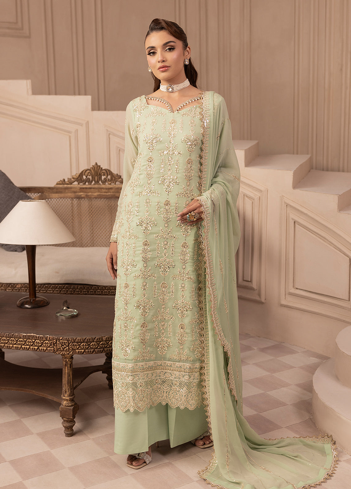 Sahane | Elyssa Festive Chiffon | CT-19004 Emera - ELYSSA - by - Libasekhas UK - Registered Vendor of : Sahane - 100% Original Designer Dresss