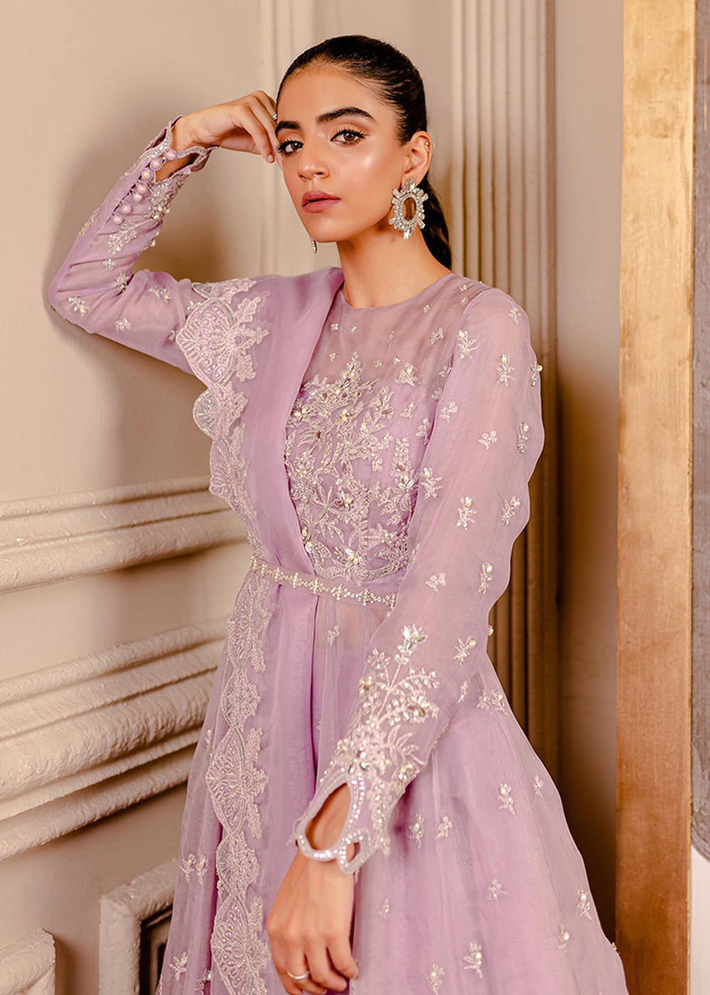 Fozia Khalid I Dilkash Festive Wear 25 | Peri Winkle - by Libasekhas UK - Registered Vendor of : Fozia Khalid - 100% Original Designer Dress