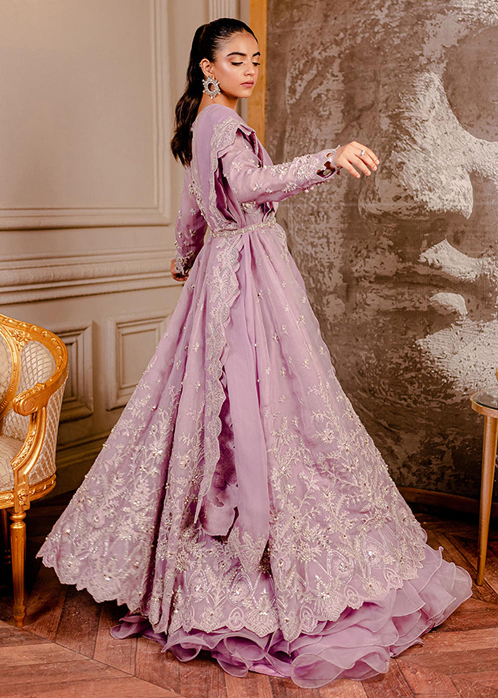 Fozia Khalid I Dilkash Festive Wear 25 | Peri Winkle - by Libasekhas UK - Registered Vendor of : Fozia Khalid - 100% Original Designer Dress